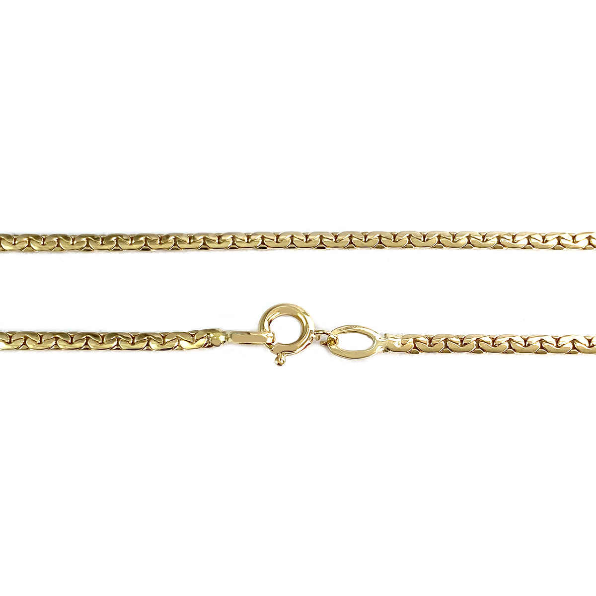 Collier d'occasion or 750 jaune maille fantaisie rubis - vue 3