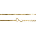 Collier d'occasion or 750 jaune maille fantaisie rubis - vue 3