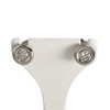 Boucles d'oreilles d'occasion or 750 blanc diamants - vue V1