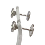 Boucles d'oreilles d'occasion or 750 blanc diamants - vue 2