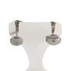 Boucles d'oreilles d'occasion or 750 blanc diamants - vue V3