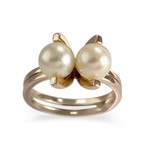 Bague d'occasion or 750 jaune perles de culture - vue 1