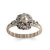 Bague d'occasion or 750 2tons perle de culture diamants - vue V1