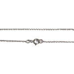Collier d'occasion or 750 blanc maille forcat diamant noir diamant - vue 3