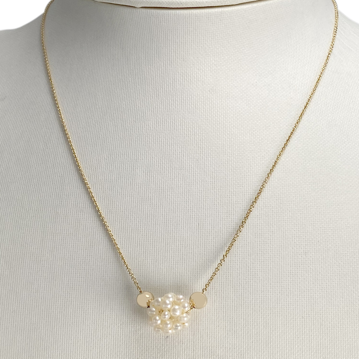 Collier d'occasion or 750 jaune perle de culture - vue 2