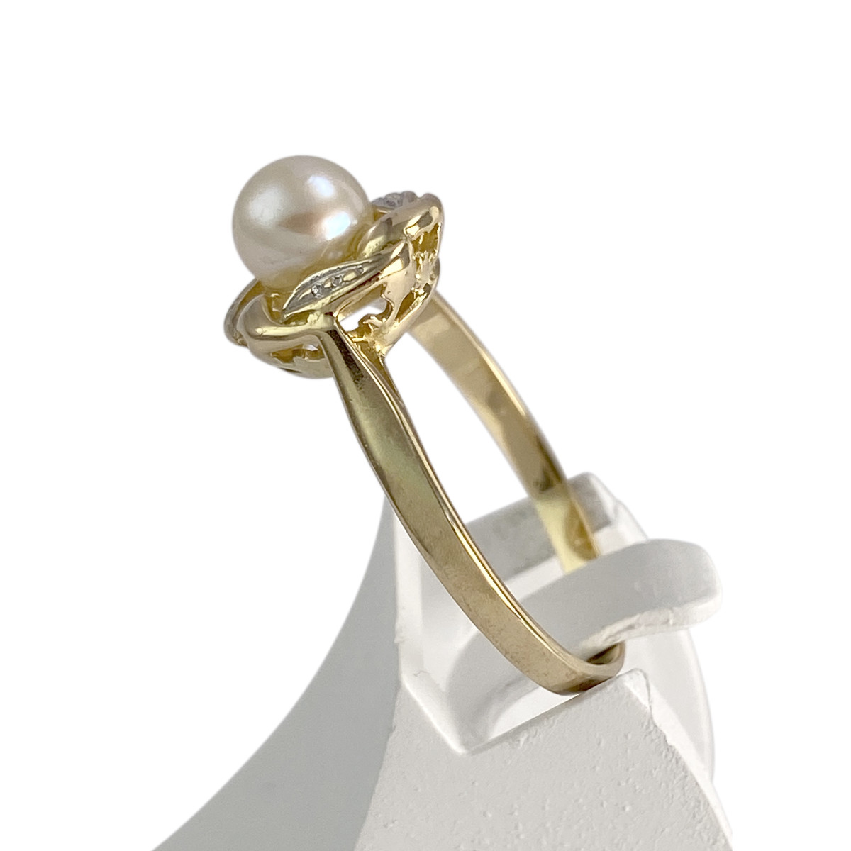 Bague d'occasion  or 2 tons 750 perle de culture - vue 2