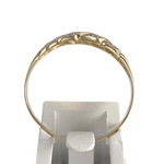 Tweekleurige gouden ring van 750 met diamant - afbeelding 3