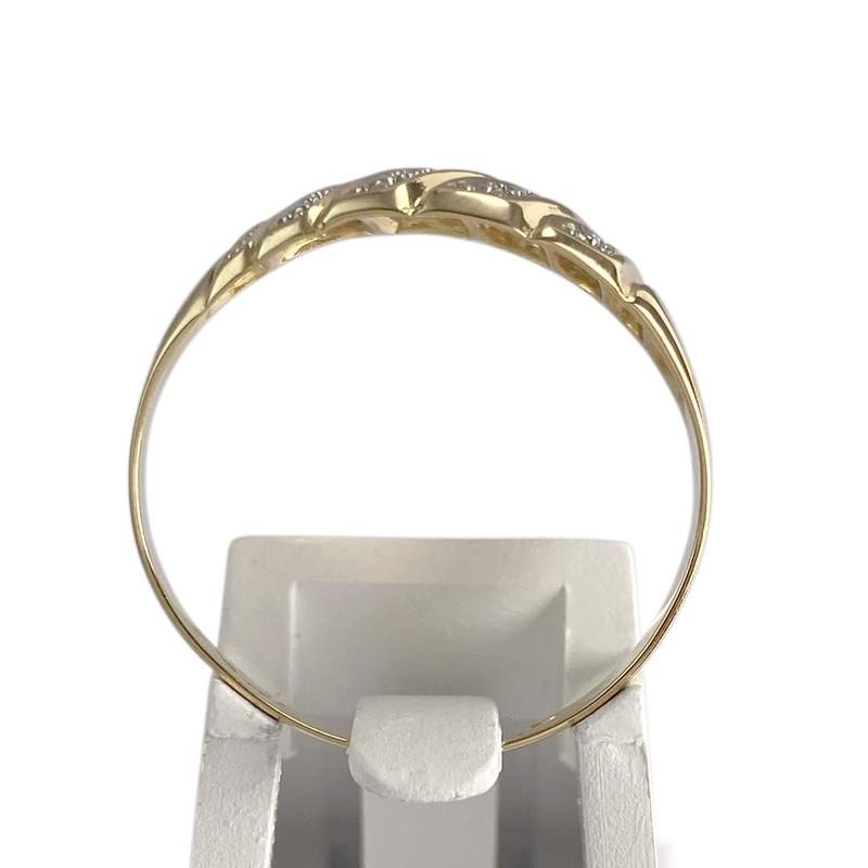 Bague d'occasion  or 2 tons 750 diamant - vue 3