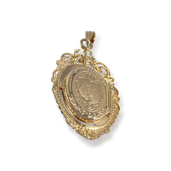 Pendentif d'occasion or 750 jaune rubis synthetique