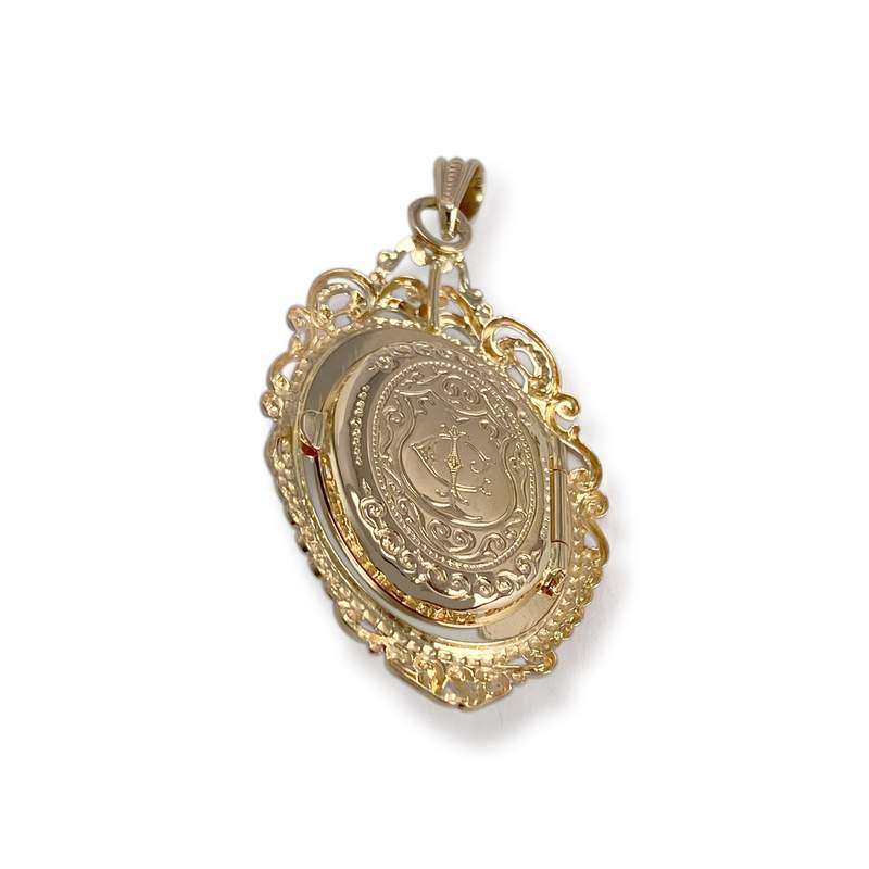 Pendentif d'occasion or 750 jaune rubis synthetique - vue 2