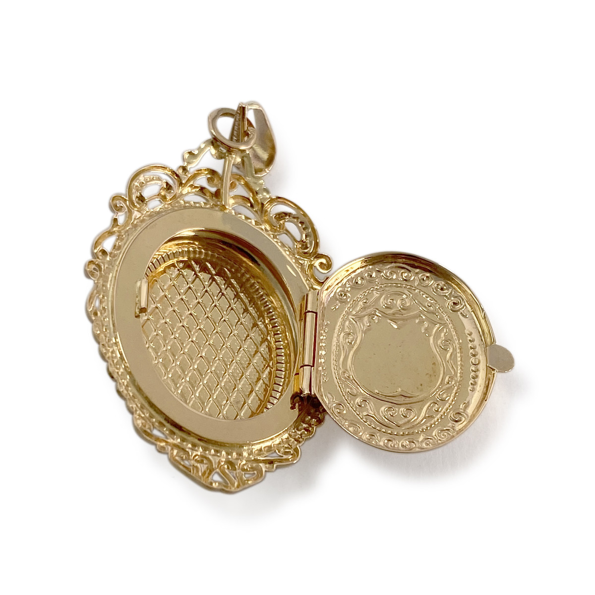 Pendentif d'occasion or 750 jaune rubis synthetique - vue 3