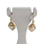 Boucles d'oreilles d'occasion or 750 jaune perle de culture - vue 1