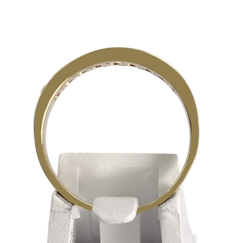 Bague d'occasion or 750 jaune zirconias rubis - vue 3