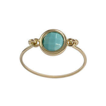 Bague d'occasion or 750 jaune turquoise