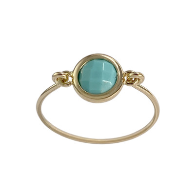 Bague d'occasion or 750 jaune turquoise - vue 1