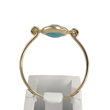 Bague d'occasion or 750 jaune turquoise