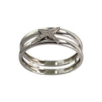 Bague MAUBOUSSIN d'occasion or 750 blanc diamants - vue 1