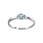 Bague d'occasion or 375 blanc topaze bleue - vue 1