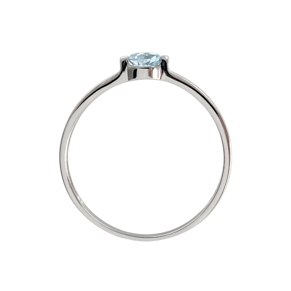 Bague d'occasion or 375 blanc topaze bleue - vue 3