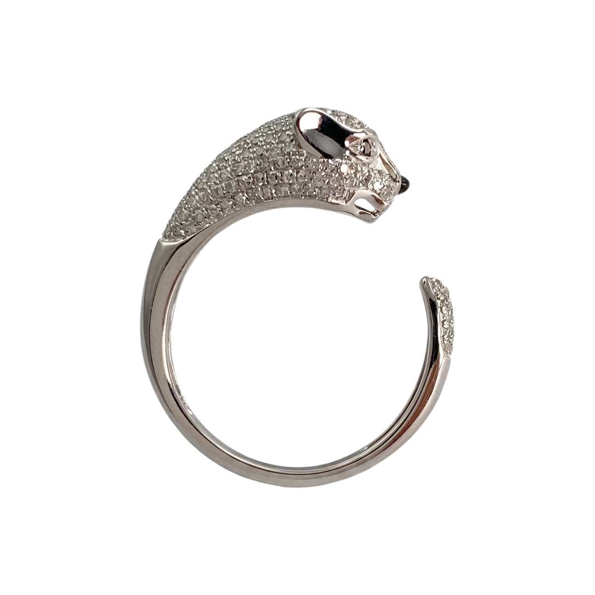 Bague d'occasion or 375 blanc diamants - vue 3