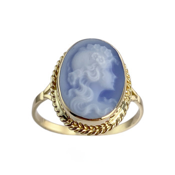 Bague d'occasion or 750 jaune camée