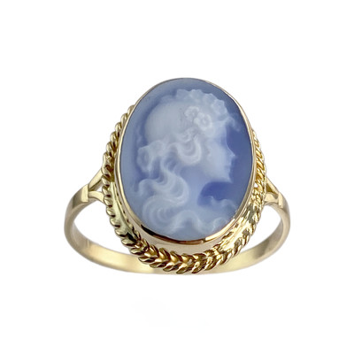 Bague d'occasion or 750 jaune camée