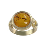 Bague d'occasion or 750 jaune ambre - vue 1