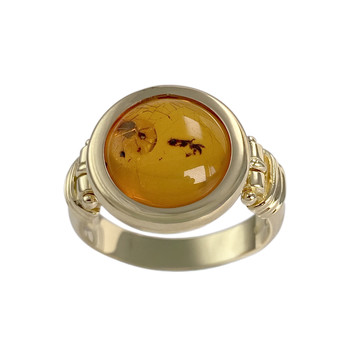 Bague d'occasion or 750 jaune ambre