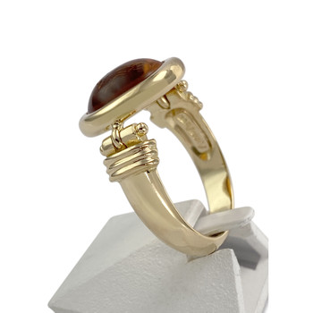 Bague d'occasion or 750 jaune ambre