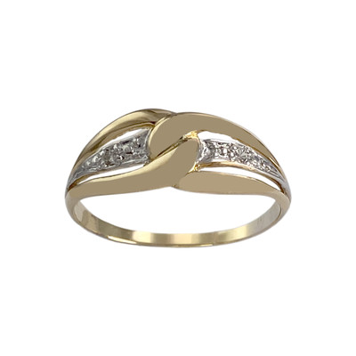 Bague d'occasion  or 2 tons 750 diamants - vue 1