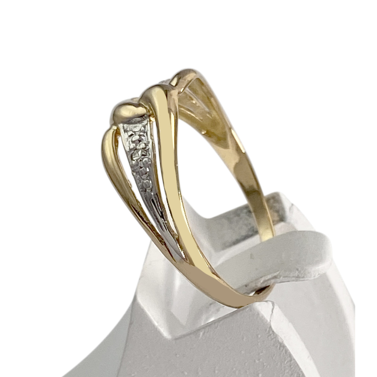 Bague d'occasion  or 2 tons 750 diamants - vue 2