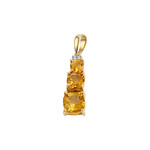 Pendentif d'occasion or 375 2 tons diamants citrines - vue 1