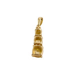Pendentif d'occasion or 375 2 tons diamants citrines - vue 2
