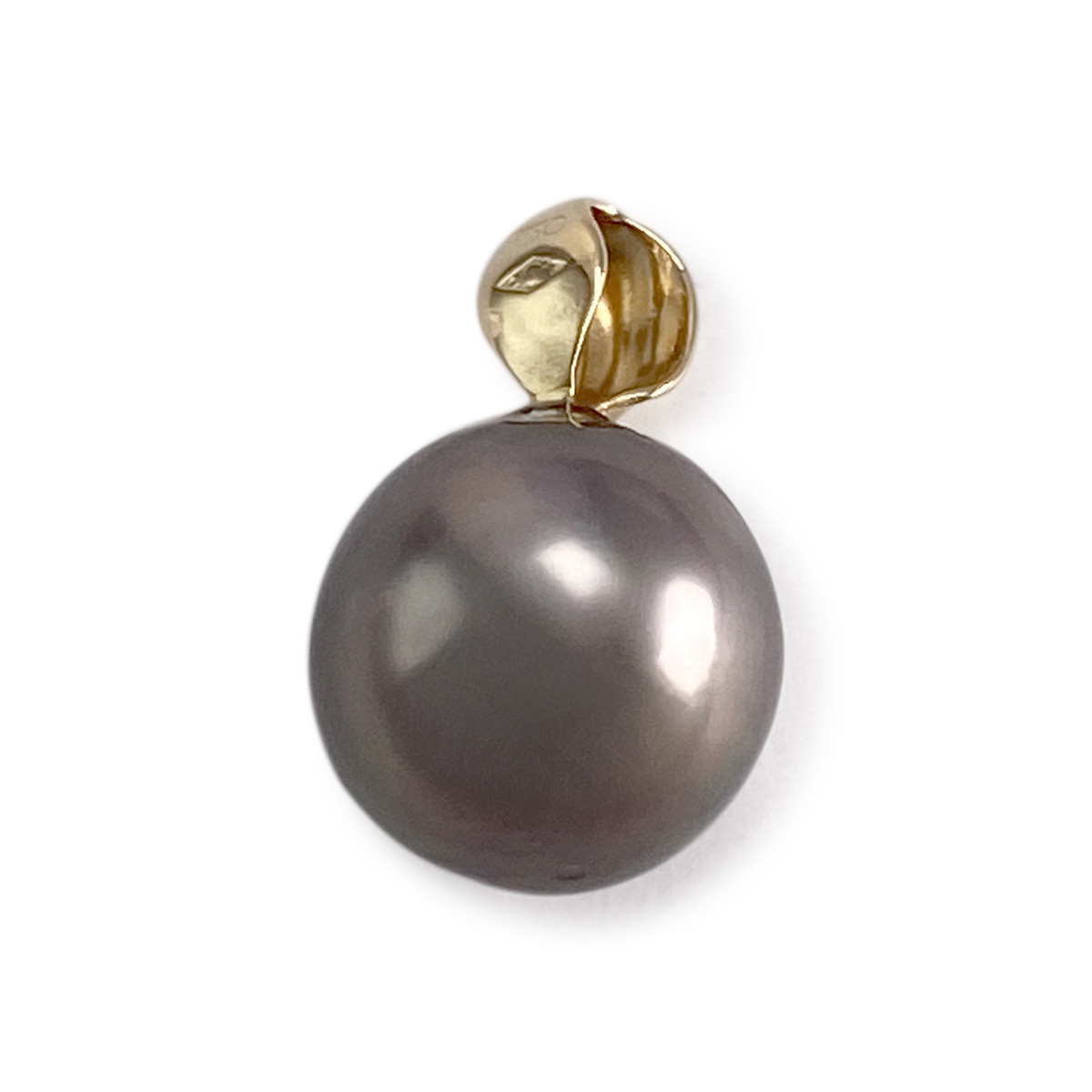 Pendentif d'occasion or 750 jaune perle de Tahiti - vue 2