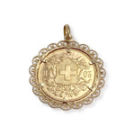 Pendentif d'occasion or 750 jaune porte pièce - vue 2