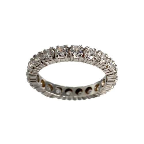 Bague d'occasion or 750 blanczirconias