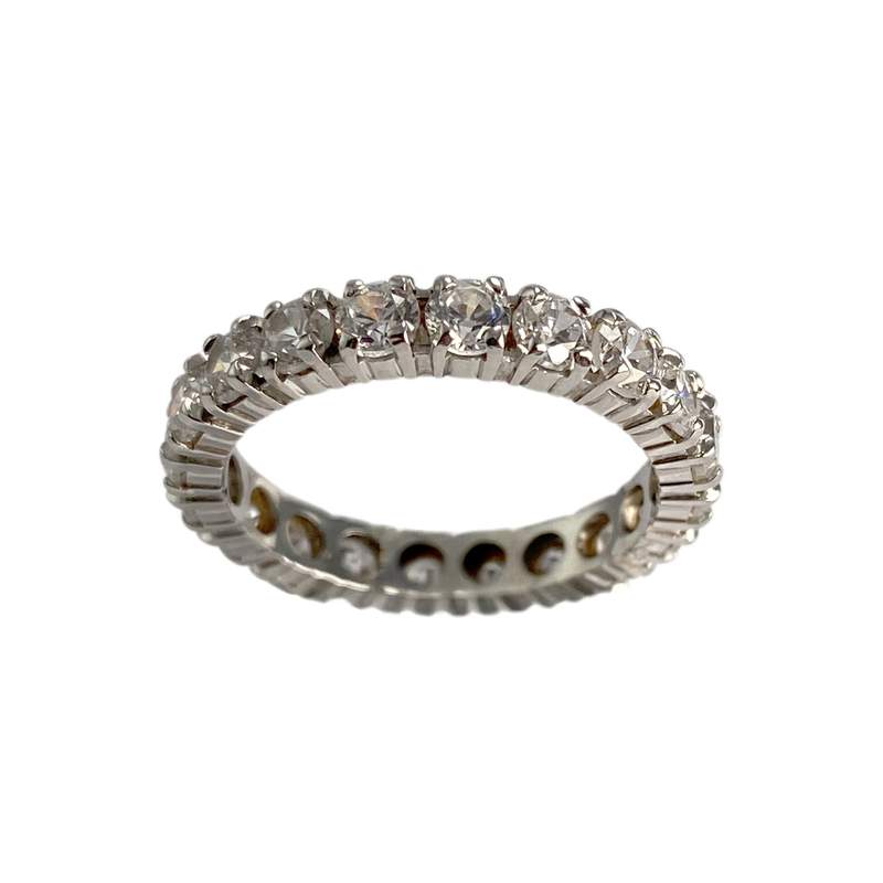 Bague d'occasion or 750 blanczirconias - vue 1