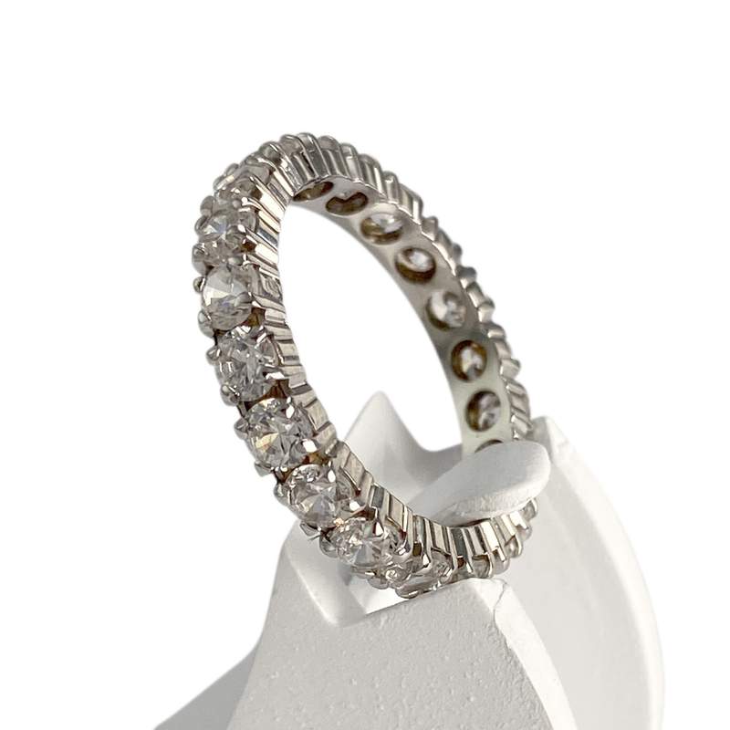 Bague d'occasion or 750 blanczirconias - vue 2