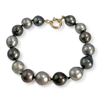 Bracelet d'occasion or 750 jaune perlede tahiti