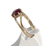 Bague d'occasion or 750 rose grenat - vue 2