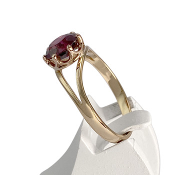 Bague d'occasion or 750 rose grenat