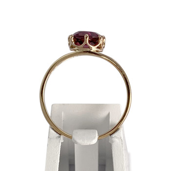 Bague d'occasion or 750 rose grenat