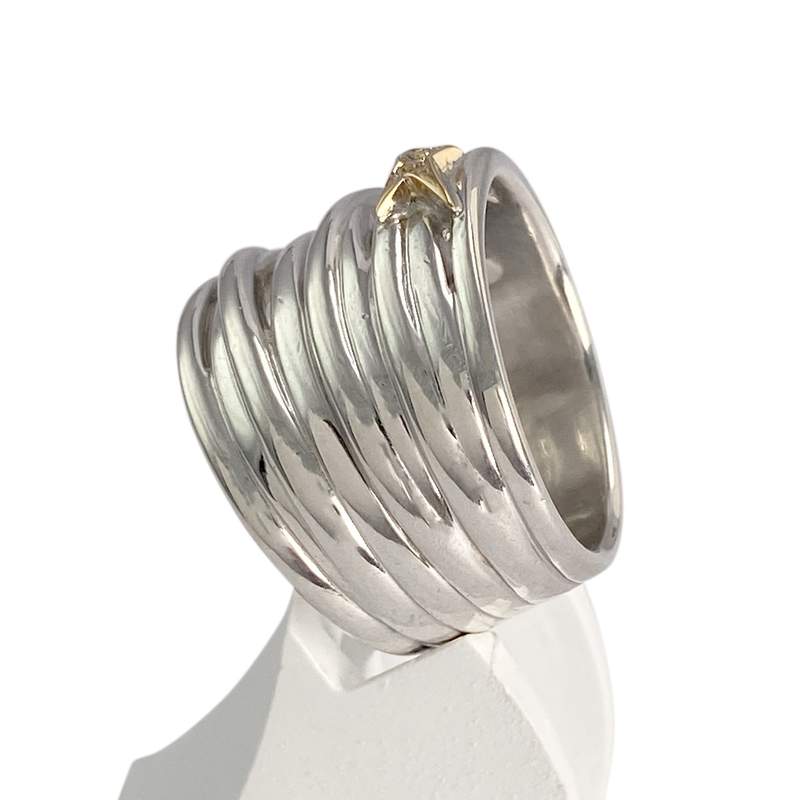 Bague MAUBOUSSIN d'occasion argent 925 diamant - vue 2