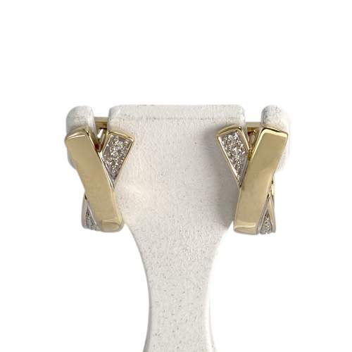 Créoles d'occasion or 750 jaune diamant
