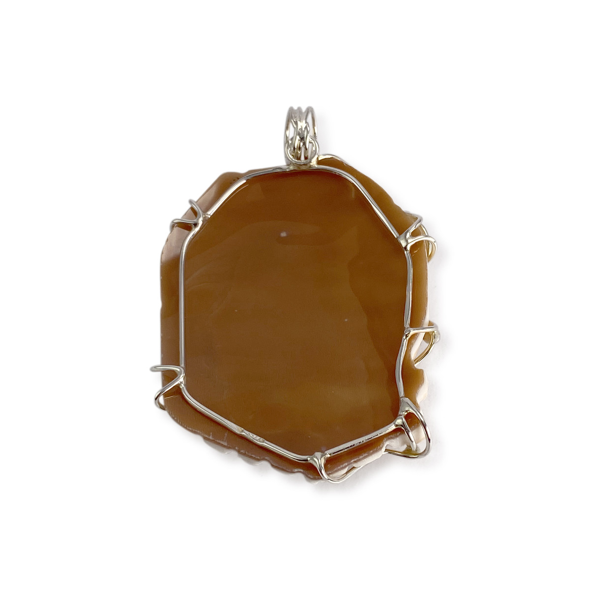 Pendentif d'occasion argent jaune camee - vue 2