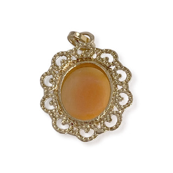 Pendentif d'occasion or 750 jaune camee
