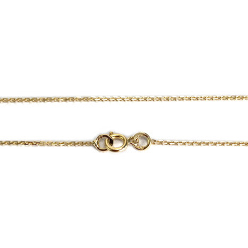 Pre-owned 14K yellow gold necklace with diamonds and sapphires