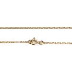 Collier d'occasion en or jaune 750, maille cheval et alternée, saphir et zirconia, 42.5 cm - vue 3