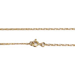 Collier d'occasion or 750 jaune maille cheval et alternée saphir zirconia - vue 3