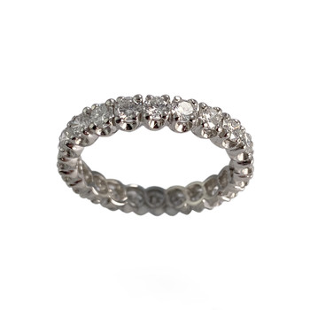 Bague d'occasion platine gris diamant